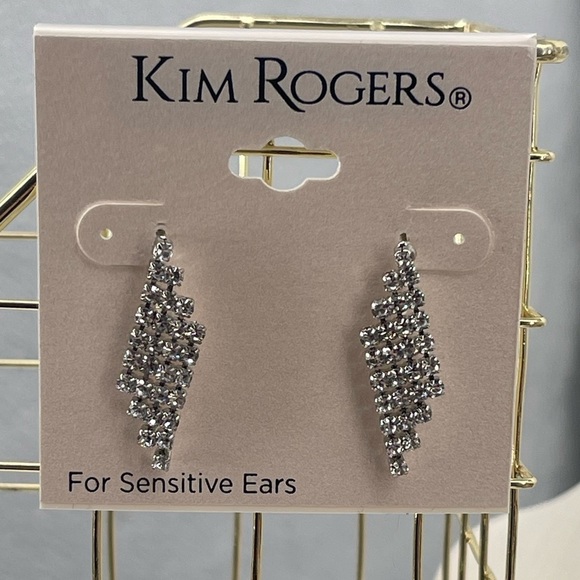 Kim Rogers Jewelry - Kim Rogers NWT sensitive rhinestone silver tone cascade dangle earrings